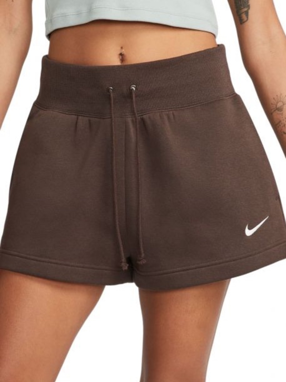Nike Sportswear Phoenix Fleece High-Waisted Loose Shorts Brown/Sail Small